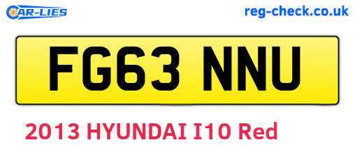 FG63NNU are the vehicle registration plates.