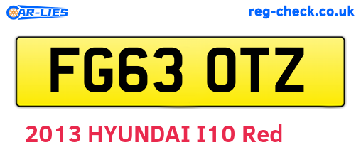 FG63OTZ are the vehicle registration plates.