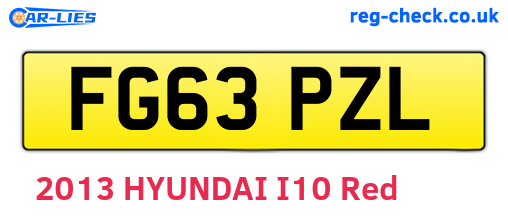 FG63PZL are the vehicle registration plates.