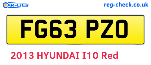 FG63PZO are the vehicle registration plates.