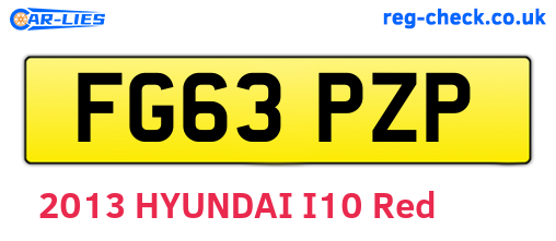 FG63PZP are the vehicle registration plates.