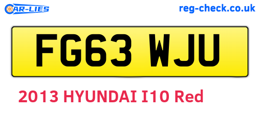 FG63WJU are the vehicle registration plates.