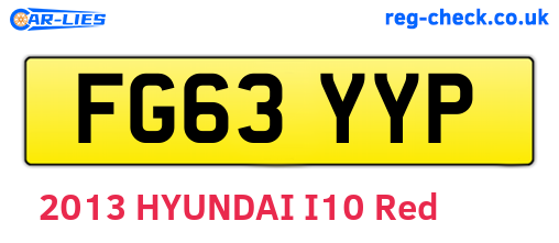 FG63YYP are the vehicle registration plates.