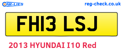 FH13LSJ are the vehicle registration plates.