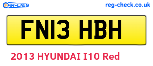 FN13HBH are the vehicle registration plates.
