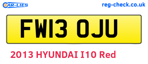 FW13OJU are the vehicle registration plates.