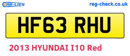 HF63RHU are the vehicle registration plates.