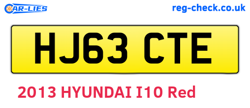 HJ63CTE are the vehicle registration plates.
