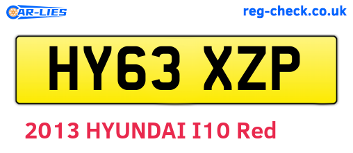 HY63XZP are the vehicle registration plates.
