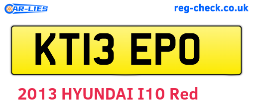 KT13EPO are the vehicle registration plates.