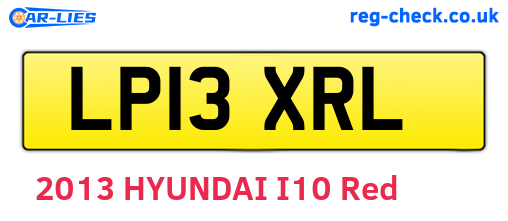 LP13XRL are the vehicle registration plates.