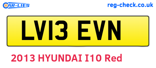 LV13EVN are the vehicle registration plates.