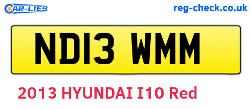 ND13WMM are the vehicle registration plates.