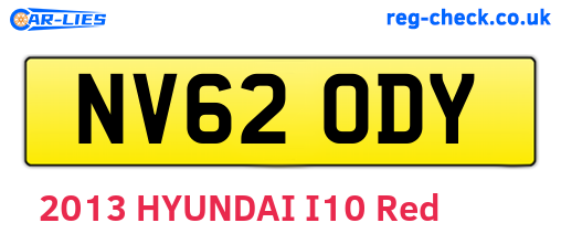 NV62ODY are the vehicle registration plates.