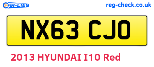 NX63CJO are the vehicle registration plates.