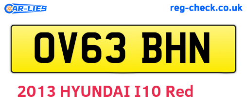 OV63BHN are the vehicle registration plates.