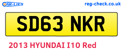 SD63NKR are the vehicle registration plates.