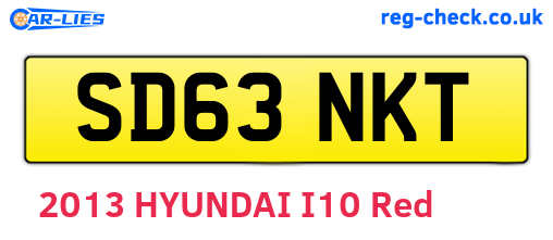 SD63NKT are the vehicle registration plates.