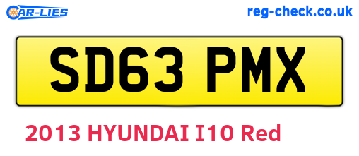 SD63PMX are the vehicle registration plates.