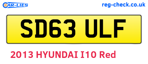 SD63ULF are the vehicle registration plates.