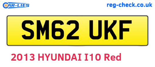 SM62UKF are the vehicle registration plates.