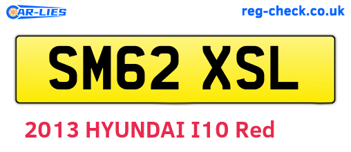 SM62XSL are the vehicle registration plates.