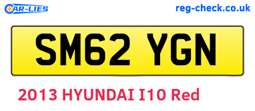 SM62YGN are the vehicle registration plates.