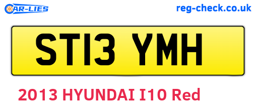 ST13YMH are the vehicle registration plates.