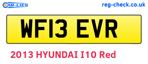 WF13EVR are the vehicle registration plates.