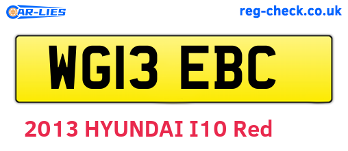 WG13EBC are the vehicle registration plates.