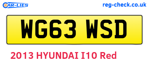 WG63WSD are the vehicle registration plates.