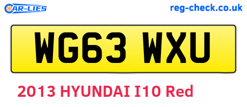 WG63WXU are the vehicle registration plates.