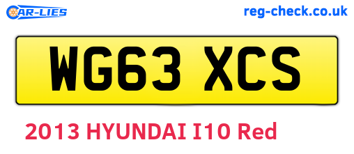 WG63XCS are the vehicle registration plates.