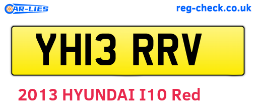 YH13RRV are the vehicle registration plates.