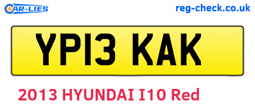 YP13KAK are the vehicle registration plates.