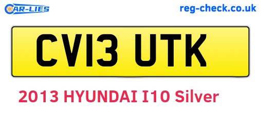 CV13UTK are the vehicle registration plates.