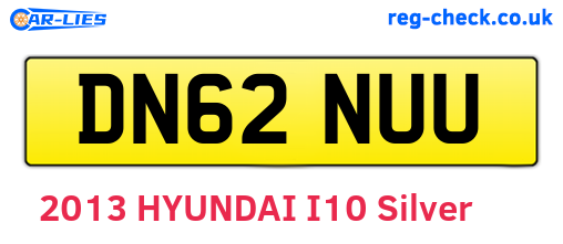 DN62NUU are the vehicle registration plates.