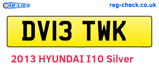 DV13TWK are the vehicle registration plates.