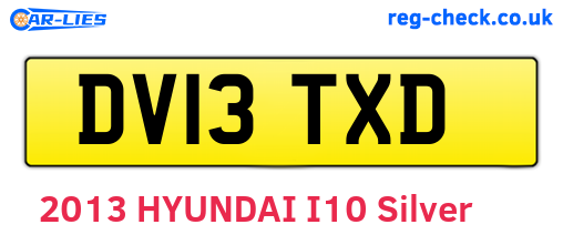 DV13TXD are the vehicle registration plates.