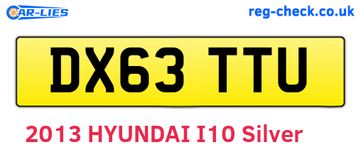 DX63TTU are the vehicle registration plates.