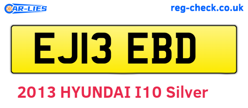 EJ13EBD are the vehicle registration plates.