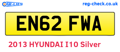 EN62FWA are the vehicle registration plates.