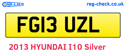 FG13UZL are the vehicle registration plates.