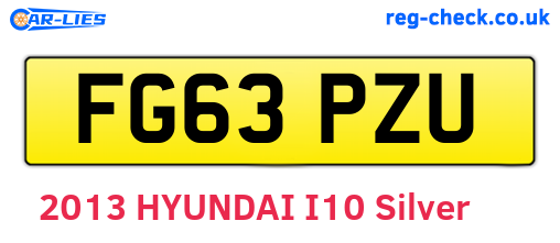 FG63PZU are the vehicle registration plates.