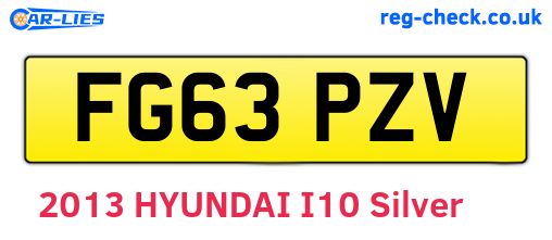 FG63PZV are the vehicle registration plates.