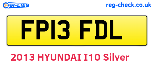 FP13FDL are the vehicle registration plates.