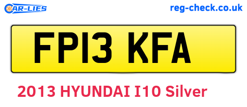 FP13KFA are the vehicle registration plates.