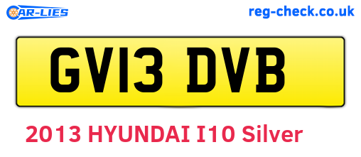 GV13DVB are the vehicle registration plates.