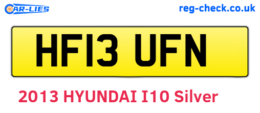 HF13UFN are the vehicle registration plates.