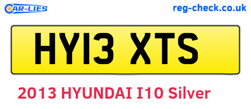 HY13XTS are the vehicle registration plates.